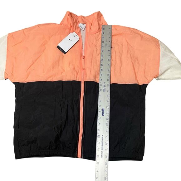 Nike Windbreaker Jacket Mens Black Peach Colorblock Retro Logo Streetwear Sz M - Picture 4 of 12